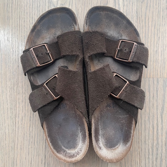 Birkenstock Shoes - Birkenstocks Arizona Brown Leather Sandals Size 39 (8/8.5)